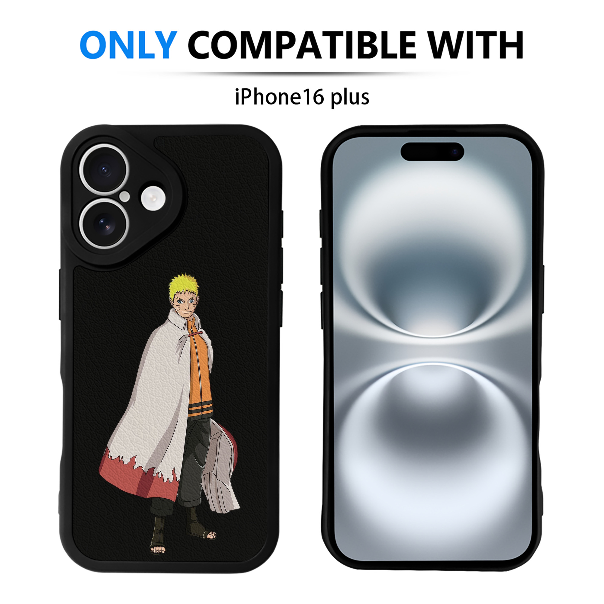 （画像用） NARUTO -ナルト- うずまき ナルト Uzumaki Naruto 【iPhone 16シリーズ対応】シリコンスマホケース（レザー調） 材質：シリコン